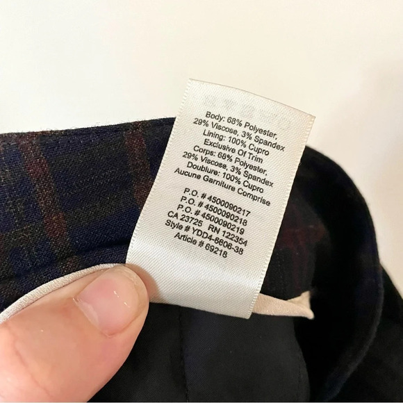 Aritzia  Wilfred Tie Front Jallade Pant Tweed Plaid - Picture 8 of 8